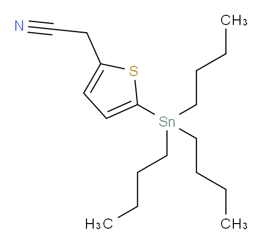 2-(5-(tributylstannyl)thiophen-2-yl)acetonitrile