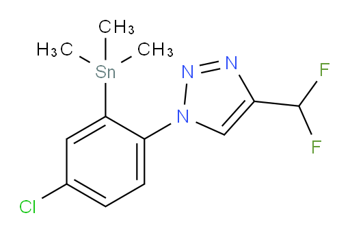 1-(4-chloro-2-(trimethylstannyl)phenyl)-4-(difluoromethyl)-1H-1,2,3-triazole