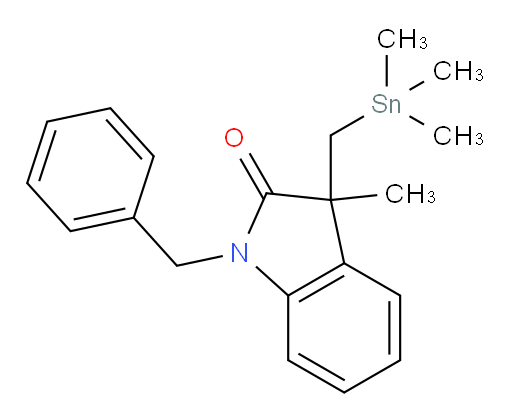 1-benzyl-3-methyl-3-((trimethylstannyl)methyl)indolin-2-one