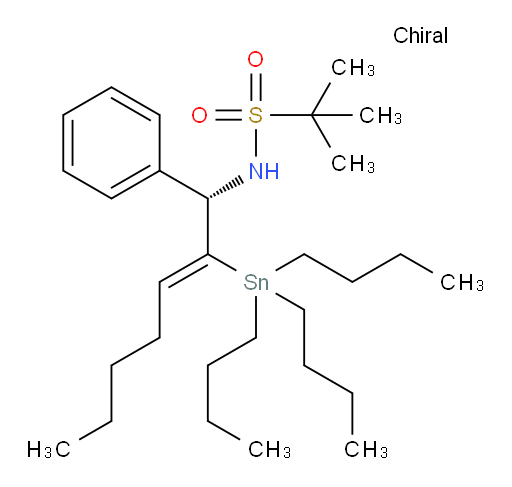 (S,Z)-2-methyl-N-(1-phenyl-2-(tributylstannyl)hept-2-en-1-yl)propane-2-sulfonamide