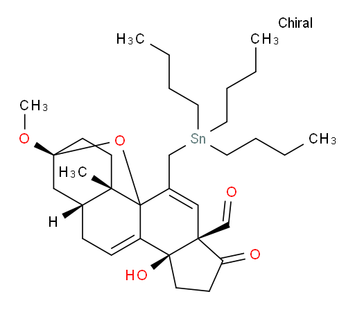 (3S,5R,10S,13S,14S)-14-hydroxy-3-methoxy-10-methyl-17-oxo-11-((tributylstannyl)methyl)-1,2,3,4,5,6,10,13,14,15,16,17-dodecahydro-3,9-epoxycyclopenta[a]phenanthrene-13-carbaldehyde