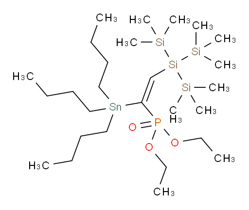 (E)-diethyl (2-(1,1,1,3,3,3-hexamethyl-2-(trimethylsilyl)trisilan-2-yl)-1-(tributylstannyl)vinyl)phosphonate
