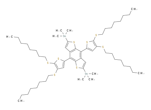 (4,8-bis(4,5-bis(octylthio)thiophen-2-yl)benzo[1,2-b:4,5-b']dithiophene-2,6-diyl)bis(trimethylstannane)