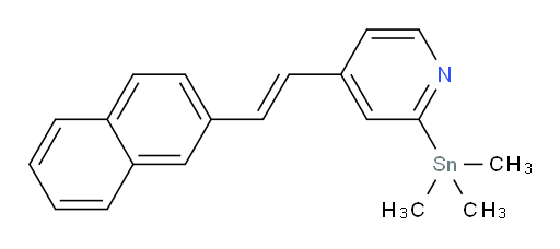 (E)-4-(2-(萘-2-基)乙烯基)-2-(三甲基锡基)吡啶