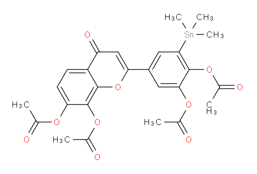 5-(7,8-diacetoxy-4-oxo-4H-chromen-2-yl)-3-(trimethylstannyl)-1,2-phenylene diacetate