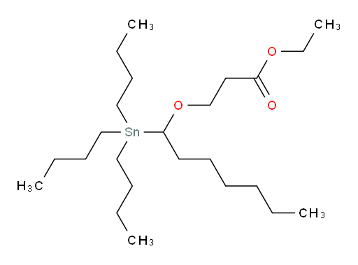 ethyl 3-((1-(tributylstannyl)heptyl)oxy)propanoate