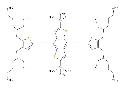 (4,8-bis((4,5-bis(2-ethylhexyl)thiophen-2-yl)ethynyl)benzo[1,2-b:4,5-b']dithiophene-2,6-diyl)bis(trimethylstannane)