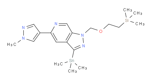 5-(1-methyl-1H-pyrazol-4-yl)-1-((2-(trimethylsilyl)ethoxy)methyl)-3-(trimethylstannyl)-1H-pyrazolo[3,4-c]pyridine