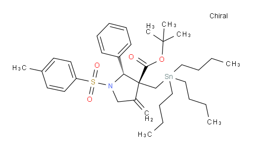 (2R,3R)-tert-butyl 4-methylene-2-phenyl-1-tosyl-3-((tributylstannyl)methyl)pyrrolidine-3-carboxylate