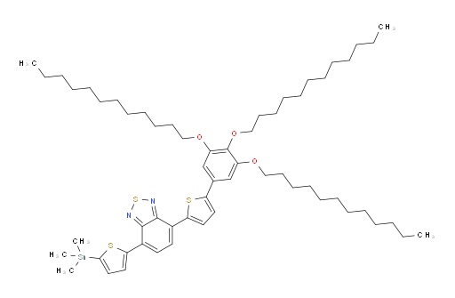 4-(5-(trimethylstannyl)thiophen-2-yl)-7-(5-(3,4,5-tris(dodecyloxy)phenyl)thiophen-2-yl)benzo[c][1,2,5]thiadiazole