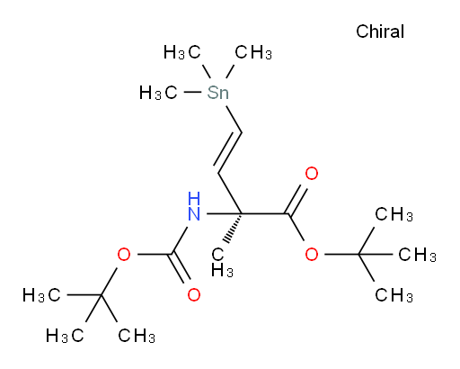 (S,E)-叔丁基 2-(BOC-氨基)-2-甲基-4-(三甲基锡基)丁-3-烯酸酯