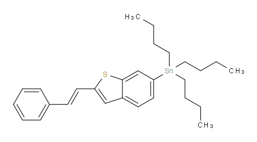(E)-三丁基(2-苯乙烯基苯并[b]噻吩-6-基)锡烷