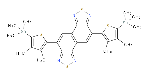 5,10-bis(3,4-dimethyl-5-(trimethylstannyl)thiophen-2-yl)naphtho[1,2-c:5,6-c']bis([1,2,5]thiadiazole)