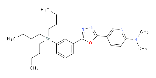 N,N-二甲基-5-(5-(3-(三丁基锡基)苯基)-1,3,4-噁二唑-2-基)吡啶-2-胺