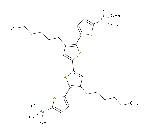 (3',4''-dihexyl-[2,2':5',2'':5'',2'''-quaterthiophene]-5,5'''-diyl)bis(trimethylstannane)
