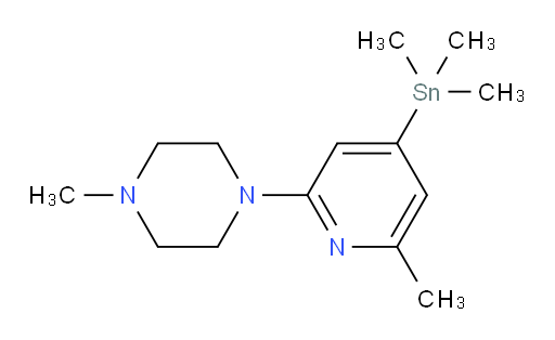 1-methyl-4-(6-methyl-4-(trimethylstannyl)pyridin-2-yl)piperazine