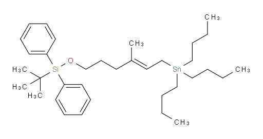 (E)-tert-butyl((4-methyl-6-(tributylstannyl)hex-4-en-1-yl)oxy)diphenylsilane