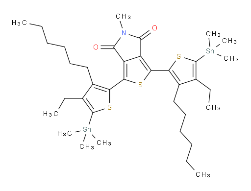 1,3-bis(4-ethyl-3-hexyl-5-(trimethylstannyl)thiophen-2-yl)-5-methyl-4H-thieno[3,4-c]pyrrole-4,6(5H)-dione