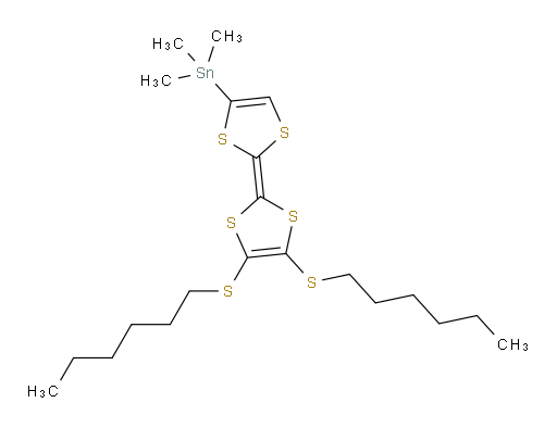 (4',5'-bis(hexylthio)-[2,2'-bi(1,3-dithiolylidene)]-4-yl)trimethylstannane