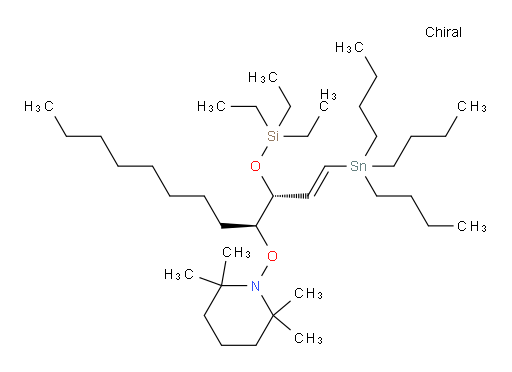 2,2,6,6-tetramethyl-1-(((3R,4S,E)-1-(tributylstannyl)-3-((triethylsilyl)oxy)dodec-1-en-4-yl)oxy)piperidine