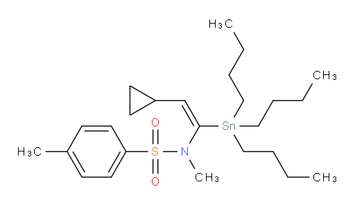 (E)-N-(2-cyclopropyl-1-(tributylstannyl)vinyl)-N,4-dimethylbenzenesulfonamide