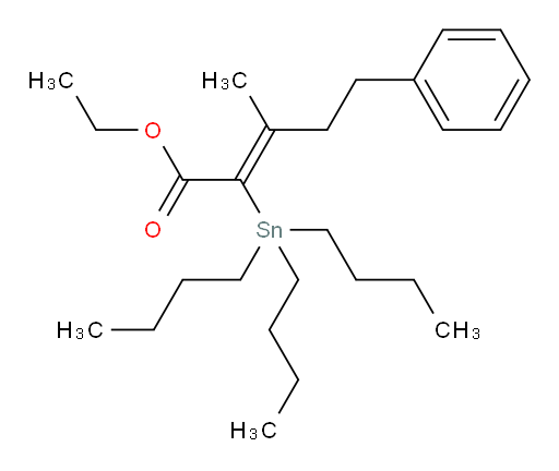 (Z)-ethyl 3-methyl-5-phenyl-2-(tributylstannyl)pent-2-enoate