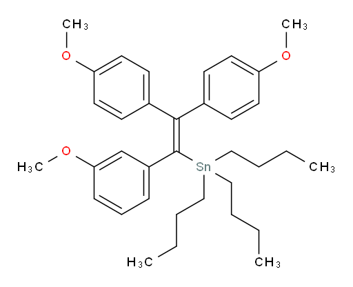 tributyl(1-(3-methoxyphenyl)-2,2-bis(4-methoxyphenyl)vinyl)stannane