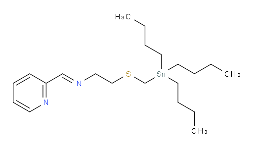 (E)-N-(pyridin-2-ylmethylene)-2-(((tributylstannyl)methyl)thio)ethanamine
