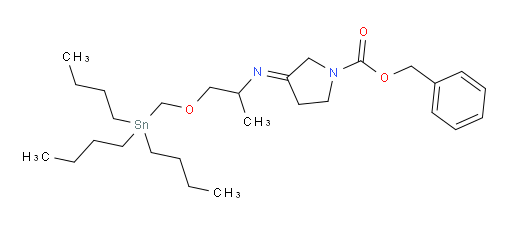(E)-benzyl 3-((1-((tributylstannyl)methoxy)propan-2-yl)imino)pyrrolidine-1-carboxylate