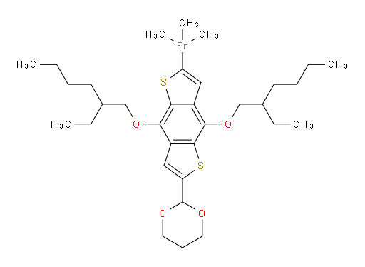 (6-(1,3-dioxan-2-yl)-4,8-bis((2-ethylhexyl)oxy)benzo[1,2-b:4,5-b']dithiophen-2-yl)trimethylstannane