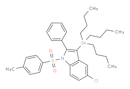 5-chloro-2-phenyl-1-tosyl-3-(tributylstannyl)-1H-indole