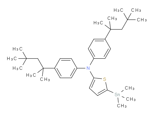N,N-bis(4-(2,4,4-trimethylpentan-2-yl)phenyl)-5-(trimethylstannyl)thiophen-2-amine