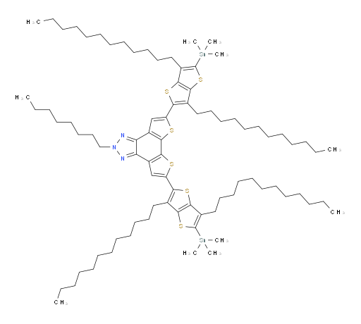 5,8-bis(3,6-didodecyl-5-(trimethylstannyl)thieno[3,2-b]thiophen-2-yl)-2-octyl-2H-dithieno[3',2':3,4;2'',3'':5,6]benzo[1,2-d][1,2,3]triazole