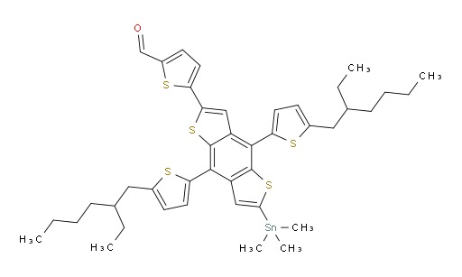 5-(4,8-bis(5-(2-ethylhexyl)thiophen-2-yl)-6-(trimethylstannyl)benzo[1,2-b:4,5-b']dithiophen-2-yl)thiophene-2-carbaldehyde