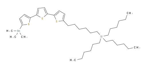 trihexyl(6-(5''-(trimethylstannyl)-[2,2':5',2''-terthiophen]-5-yl)hexyl)silane