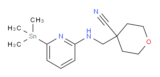4-(((6-(trimethylstannyl)pyridin-2-yl)amino)methyl)tetrahydro-2H-pyran-4-carbonitrile