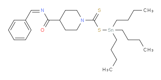 (Z)-tributylstannyl 4-(benzylidenecarbamoyl)piperidine-1-carbodithioate
