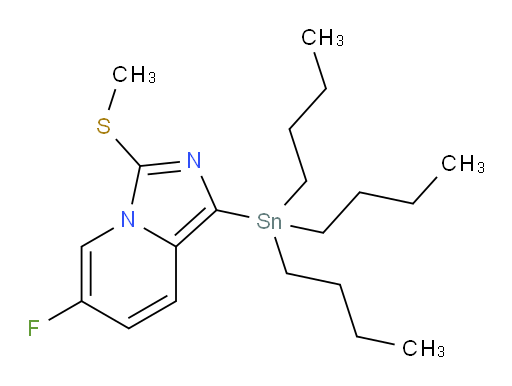 6-fluoro-3-(methylthio)-1-(tributylstannyl)imidazo[1,5-a]pyridine