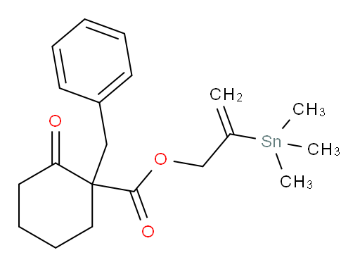 2-(trimethylstannyl)allyl 1-benzyl-2-oxocyclohexanecarboxylate