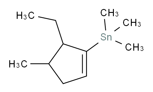 (5-ethyl-4-methylcyclopent-1-en-1-yl)trimethylstannane