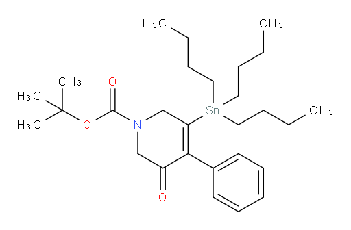 叔丁基 5-氧代-4-苯基-3-(三丁基锡基)-5,6-二氢吡啶-1(2H)-甲酸酯