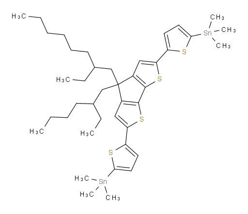 (5,5'-(4-(2-ethylhexyl)-4-(2-ethyloctyl)-4H-cyclopenta[1,2-b:5,4-b']dithiophene-2,6-diyl)bis(thiophene-5,2-diyl))bis(trimethylstannane)