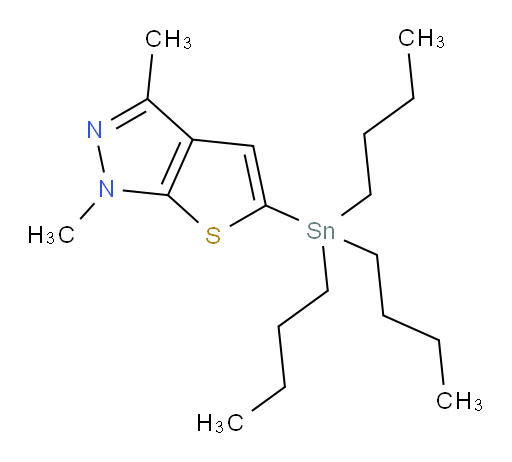 1,3-dimethyl-5-(tributylstannyl)-1H-thieno[2,3-c]pyrazole