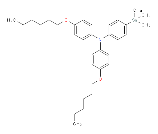 4-(hexyloxy)-N-(4-(hexyloxy)phenyl)-N-(4-(trimethylstannyl)phenyl)aniline