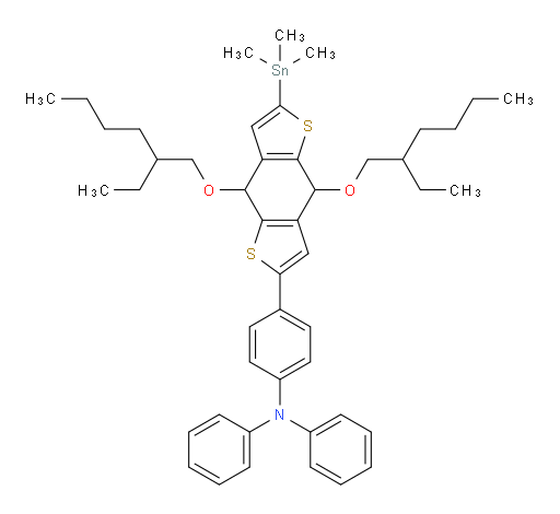 4-(4,8-bis((2-ethylhexyl)oxy)-6-(trimethylstannyl)-4,8-dihydrobenzo[1,2-b:4,5-b']dithiophen-2-yl)-N,N-diphenylaniline