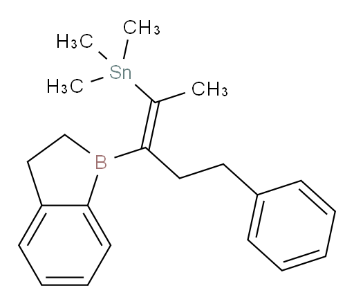 (E)-(3-(2,3-dihydro-1H-benzo[b]borol-1-yl)-5-phenylpent-2-en-2-yl)trimethylstannane