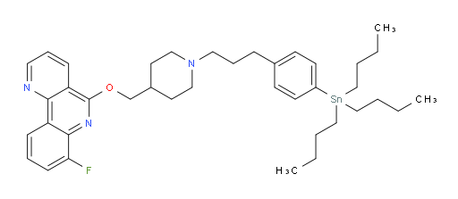 7-fluoro-5-((1-(3-(4-(tributylstannyl)phenyl)propyl)piperidin-4-yl)methoxy)benzo[h][1,6]naphthyridine