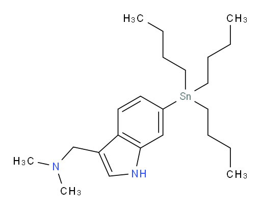 N,N-dimethyl-1-(6-(tributylstannyl)-1H-indol-3-yl)methanamine