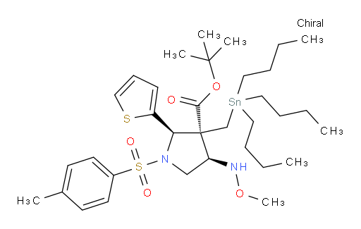 (2R,3S,4R)-tert-butyl 4-(methoxyamino)-2-(thiophen-2-yl)-1-tosyl-3-((tributylstannyl)methyl)pyrrolidine-3-carboxylate