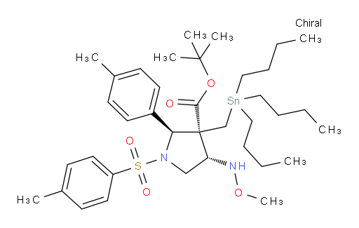 (2S,3S,4S)-tert-butyl 4-(methoxyamino)-2-(p-tolyl)-1-tosyl-3-((tributylstannyl)methyl)pyrrolidine-3-carboxylate